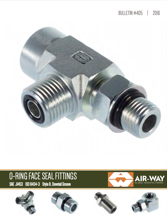 O-Ring Face Seal Hydraulic Adapters Product Bulletin from Air-Way Manufacturing